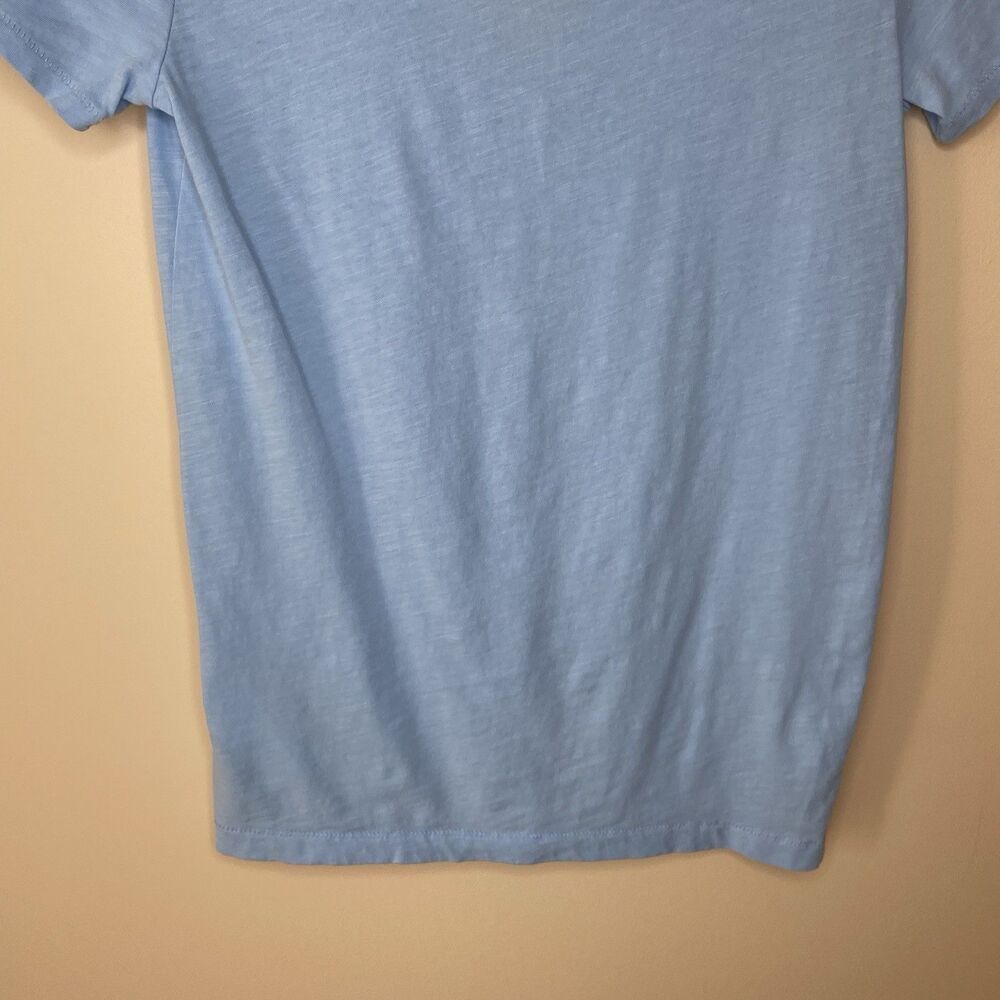 J.CREW T-Shirt Women XS Light Blue Slub Cotton V-Neck Tee NEW Slim-Fit H5967 - Picture 8 of 13